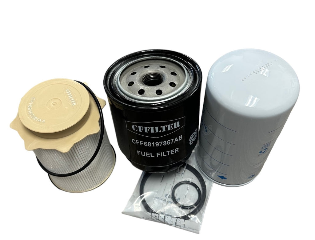 6.7L Cummins Fuel Filter Water Separator and Oil Filter Set Replacement Compatible with 2013-2018 Dodge Ram 2500 3500 4500 5500 Replaces 68197867AA (68197867AB), 68157291AA, 5083285AA