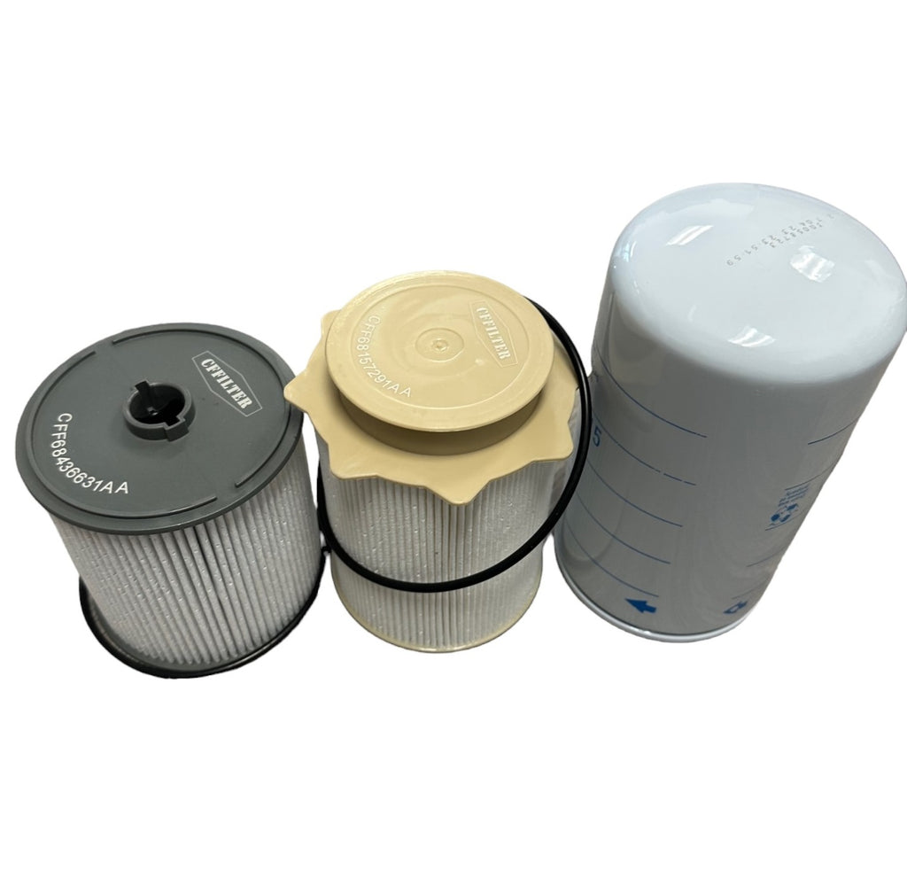 Fuel Filter Water Separator and Oil Filter Set Replacement Compatible with 2019-2022 Dodge-Ram 2500 3500 4500 5500 6.7L Replaces 68436631AA, 5083285AA, 68157291AA