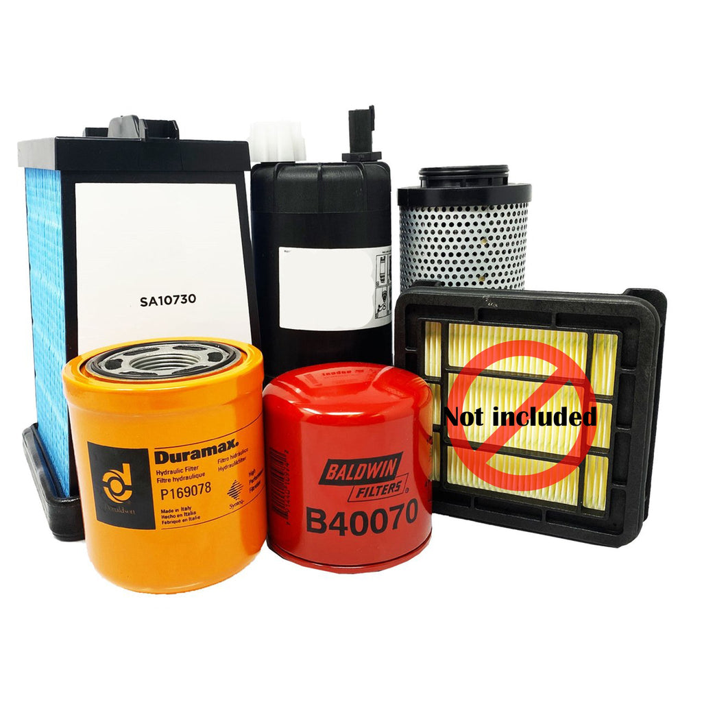 CFKIT Filter Kit for Bobcat T590 Compact Track Loader w/o Safety Air Filter (B37811001 & Above) - Crossfilters