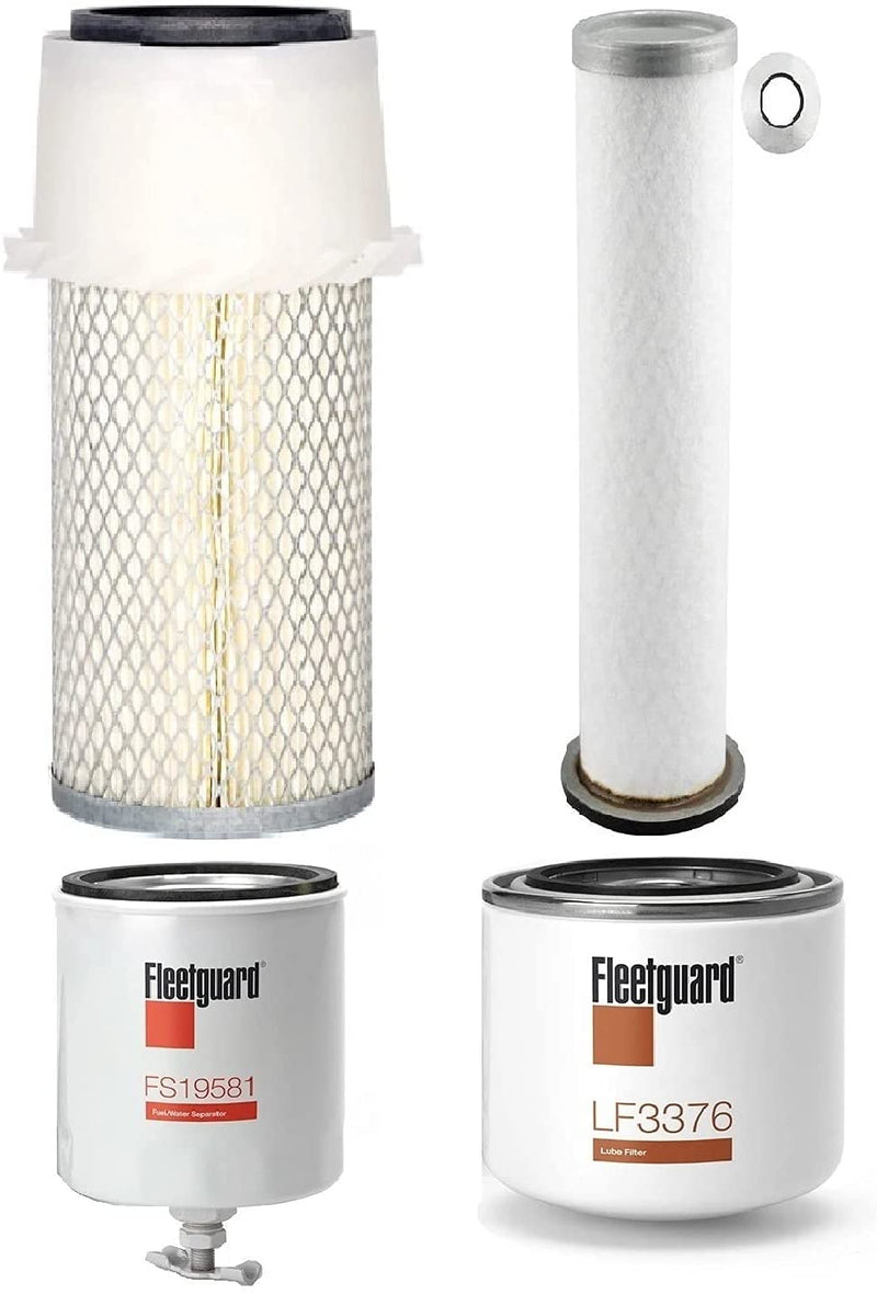 CFKIT Service Filter Kit Compatible with Bobcat S130 S150 S160 S175 S185 S205 w/KUB V2203 Eng