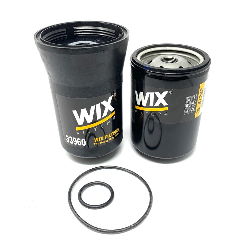 CFKIT Filter Kit Wix 33960 Fuel/Water Separator & 57202 Lube Filter for GMC 6.6L Duramax Diesel - Crossfilters