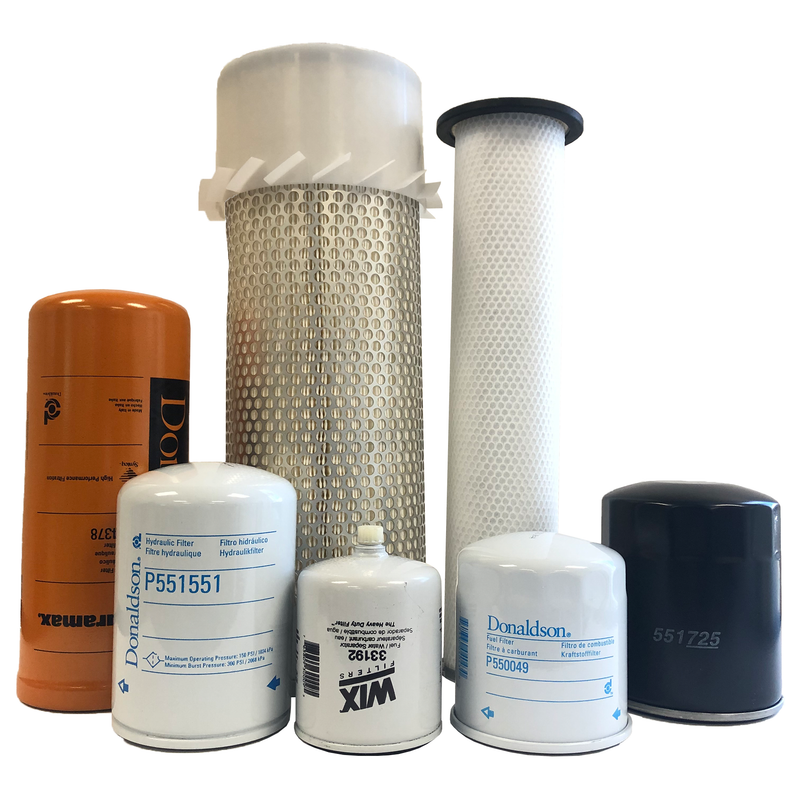 CFKIT Maintenance Filter Kit Compatible with G E H L 5625SX Skid Steer w/  204-30 Eng.
