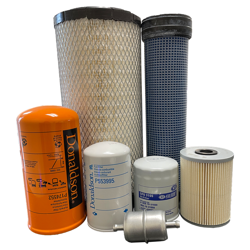 CFKIT Maintenance Filter Kit for John Deere 330G 332G 331G 333G Skid Steer Loaders - Crossfilters