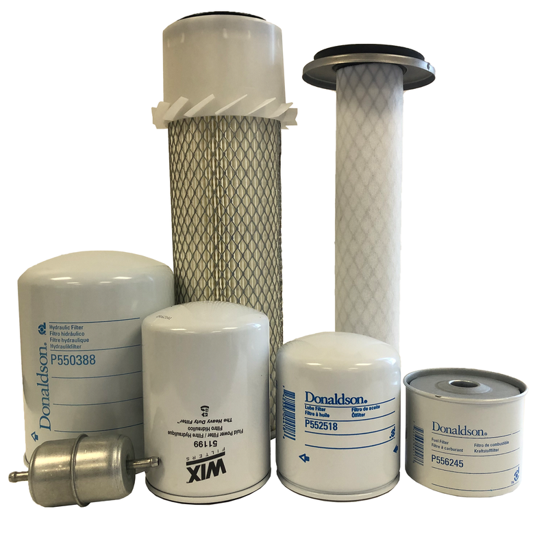 CFKIT Maintenance Filter Kit Compatible with/NH L455 Skid Steer w/ KUB B1402D Eng.
