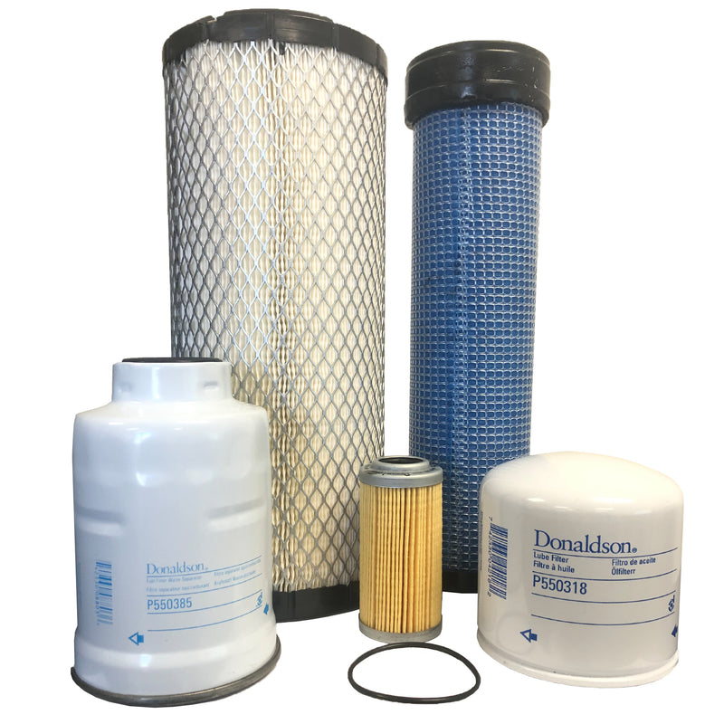 CFKIT Maintenance Filter Kit for/Kubota R530 Loaders w/ V2607 Tier IV Eng. - Crossfilters