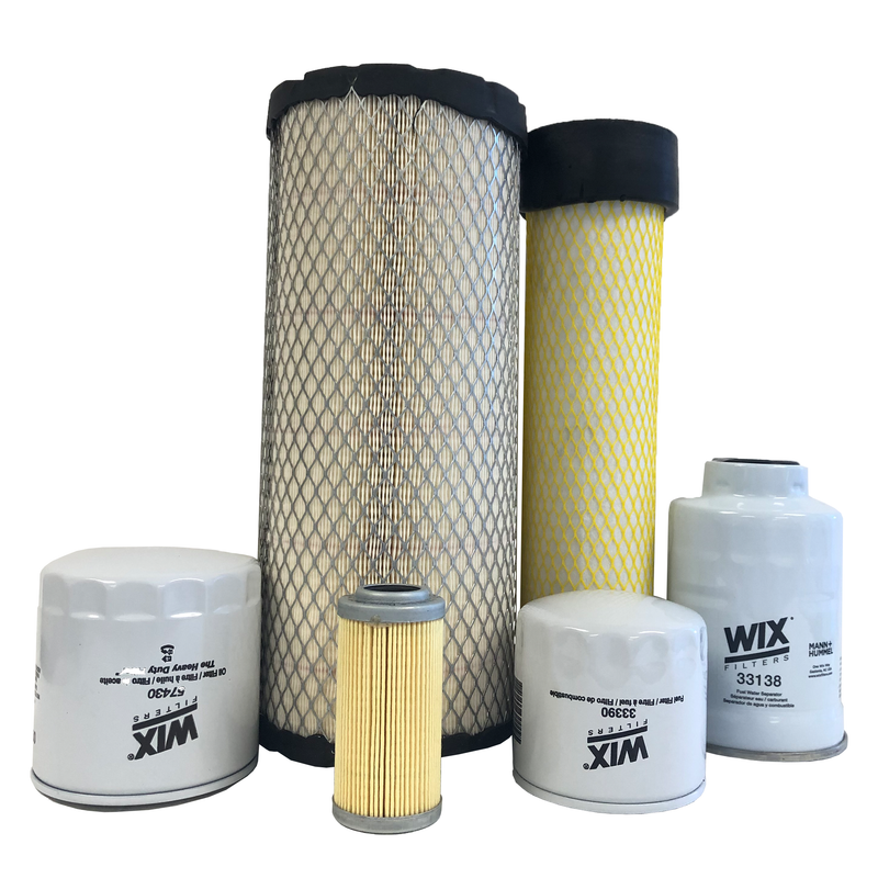 CFKIT Maintenance Filter Kit Compatible with-KUB KX057-4 Excavators w/V2607-DI-E3 Eng.