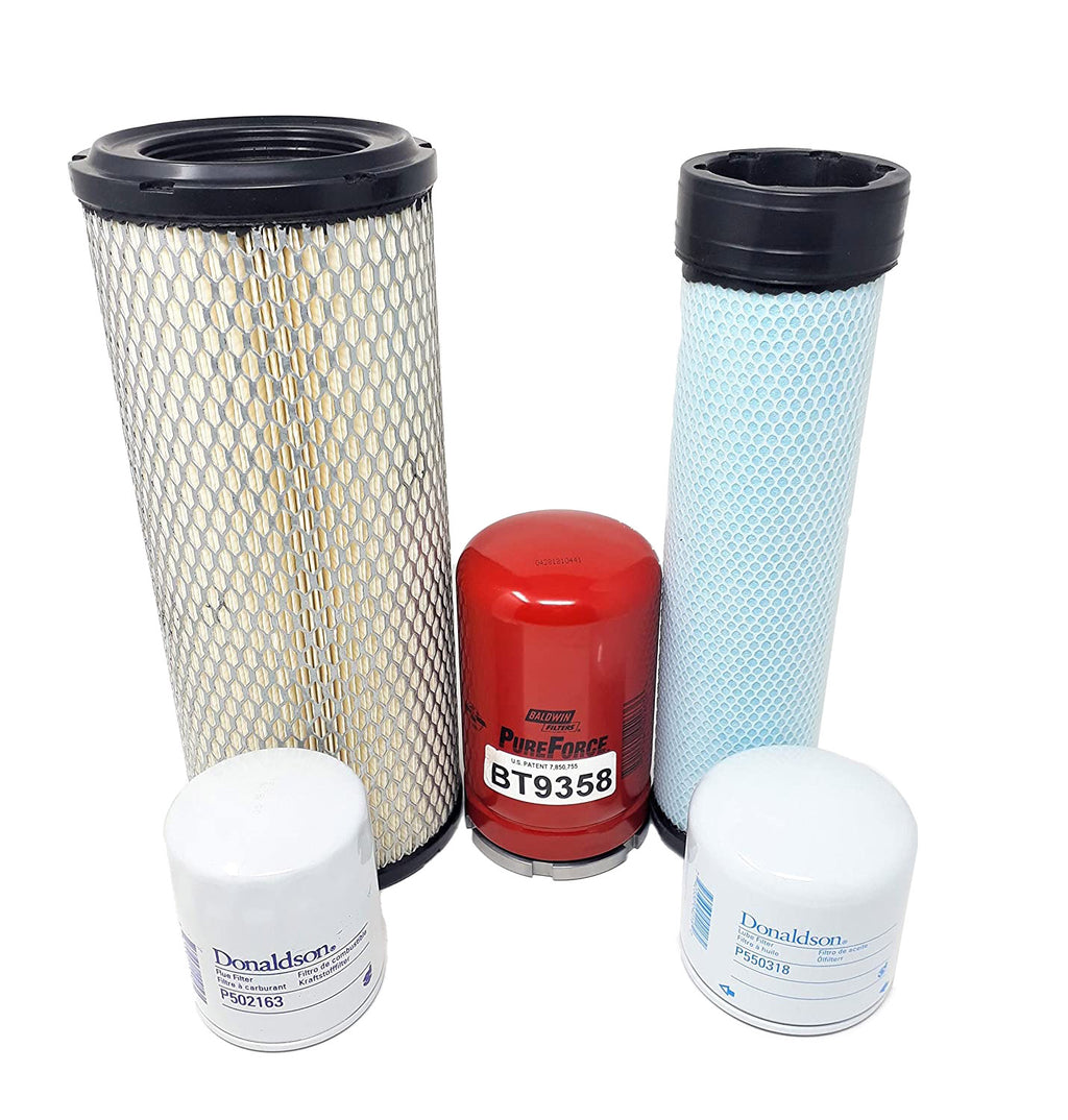 CFKIT Maintenance Filter Kit for Kubota SSV65 SSV65C SSV75 SSV75C Loaders - Crossfilters