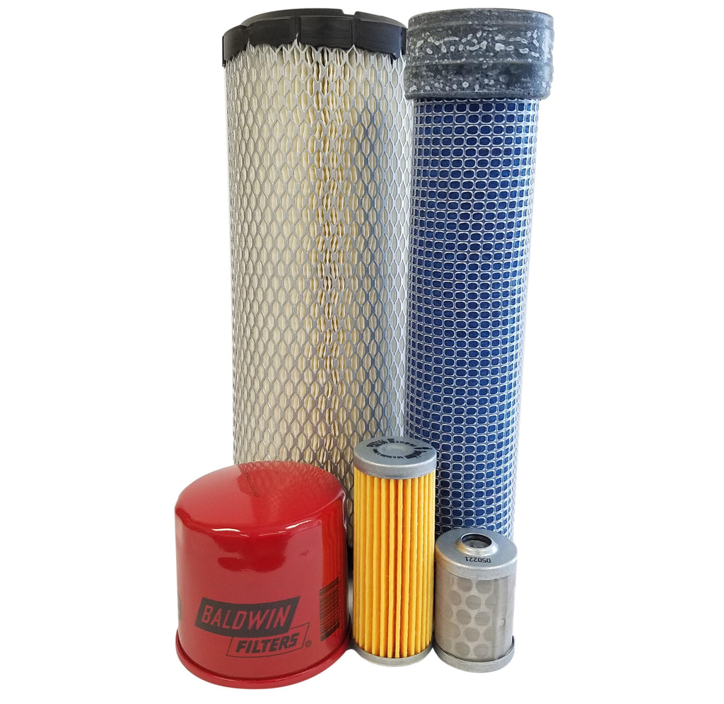CFKIT Service Filter Kit Compatible with KOBELCO Excavators SK35SR & SK35SR-2 w/ Yanmar Engine (No Hydraulic Canister)