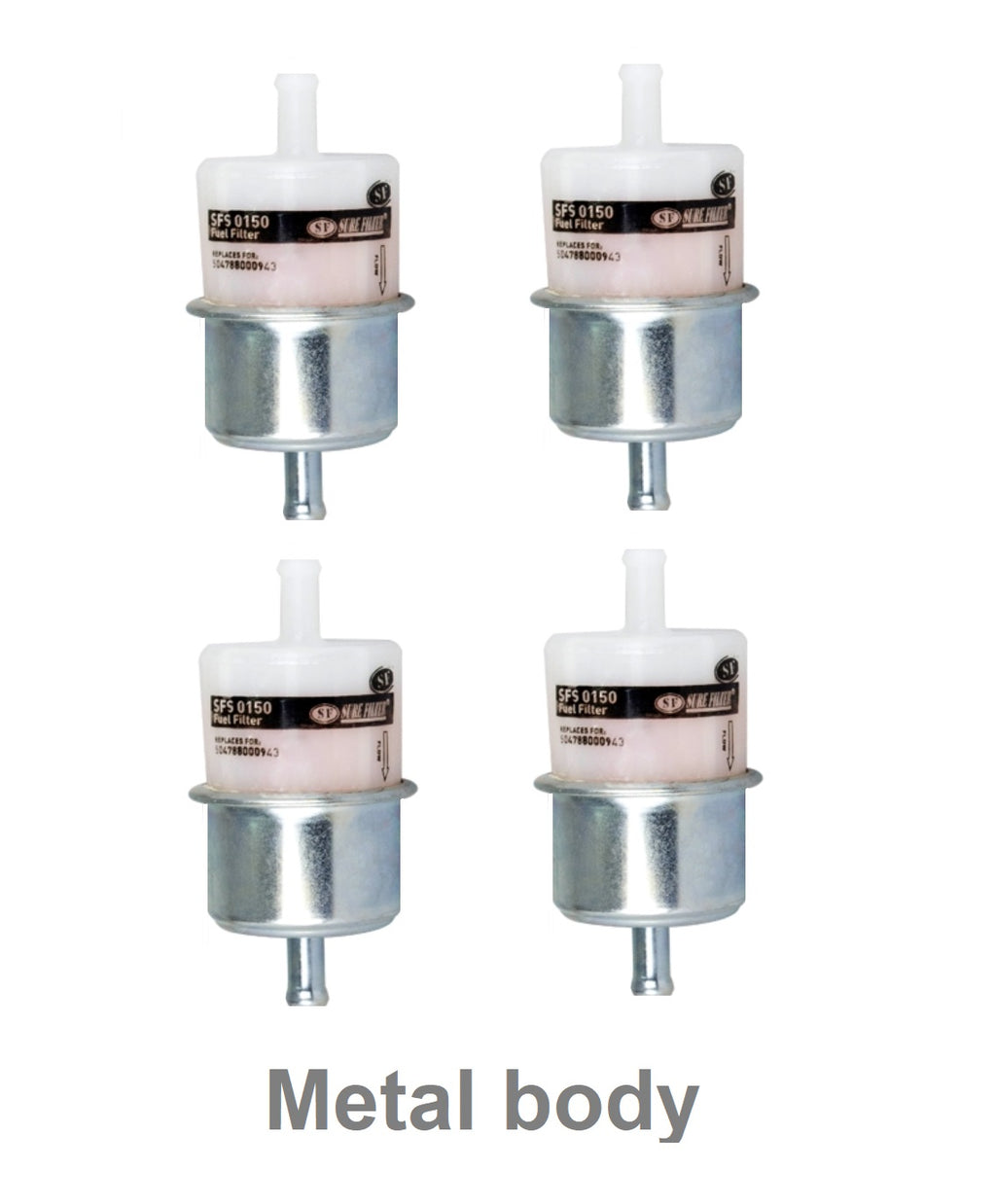 4x Fuel Filter For BX25 BX24D ZD18 RTV900 T1600 F3080 BX1850D KUBOTA 12581-43012 - Crossfilters