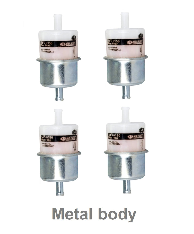 4x Fuel Filter For BX25 BX24D ZD18 RTV900 T1600 F3080 BX1850D KUBOTA 12581-43012 - Crossfilters