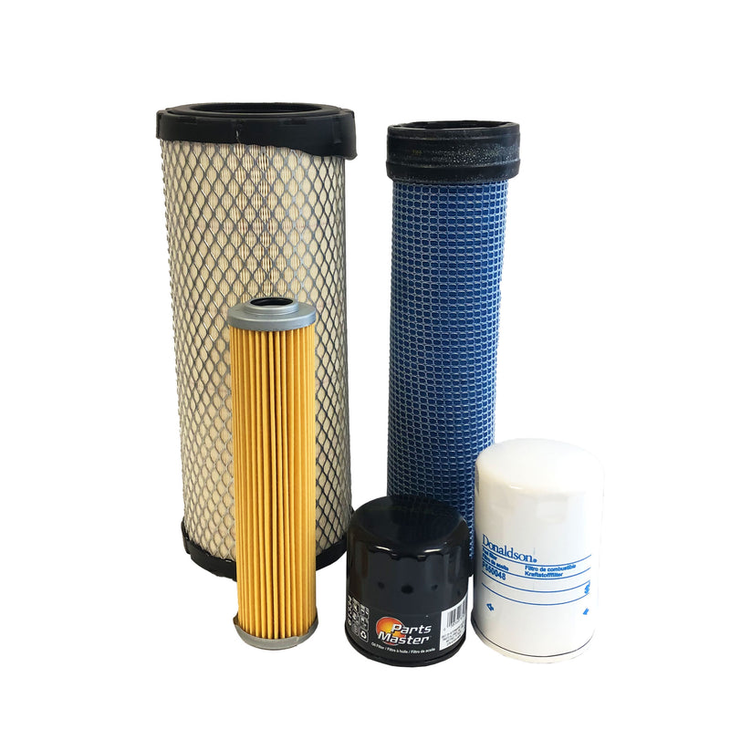 CFKIT Maintenance Filter Kit Compatible with Take-uchi TL130 w/ Yanmar 3TNE98, Eng.