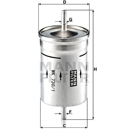 WK730/1 Mann Fuel Filter (Volkswagen 1J0201511A) - Crossfilters