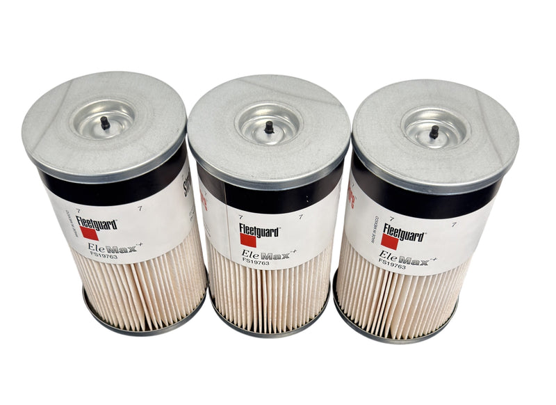 FS19763 Fleetguard Fuel/Water Separator, Cartridge, EleMax- Pack of 3 - Crossfilters