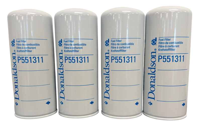 P551311 Donaldson Fuel Filter, Spin-On (Pack of 4) - Crossfilters
