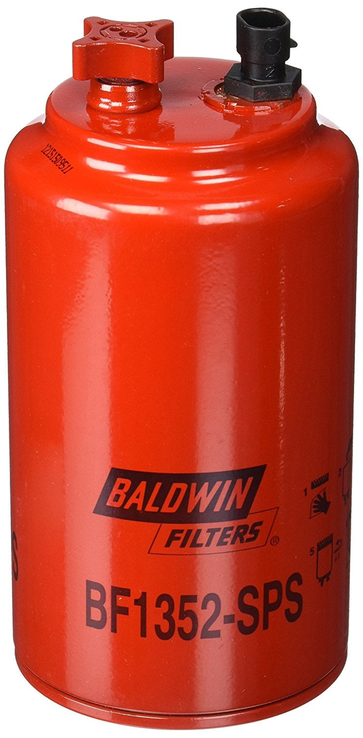 BF1352-SPS Baldwin Fuel/Water Separator Spin-On W/ Drain - crossfilters