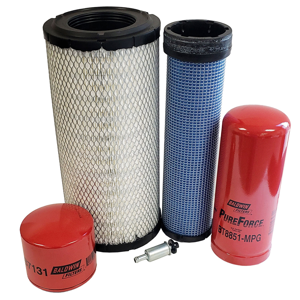CFKIT Maintenance Filter Kit Compatible with C A T 236B, 242B3, 259B3 Skid Steer Loader