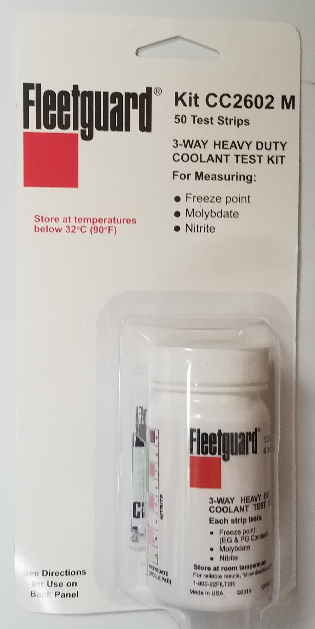 CC2602 Fleetguard Kit  (Replaced By CC2602-M) 50 Test Strips - crossfilters