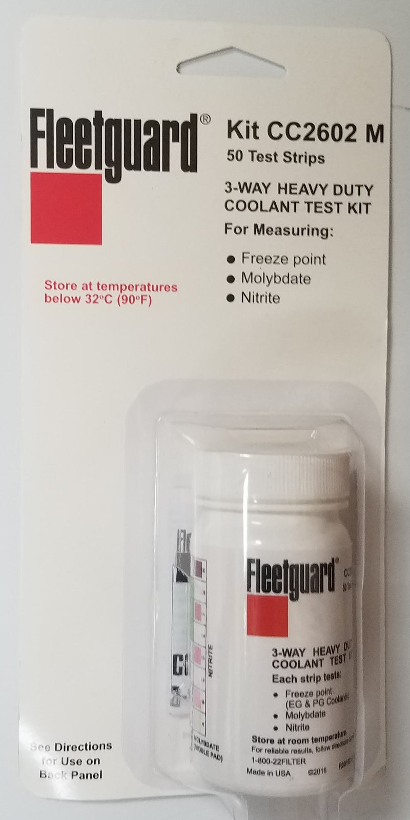 Cc2602 CC2602 Fleetguard Kit (Replaced By CC2602-M) 50 Test Strips | Crossfilters