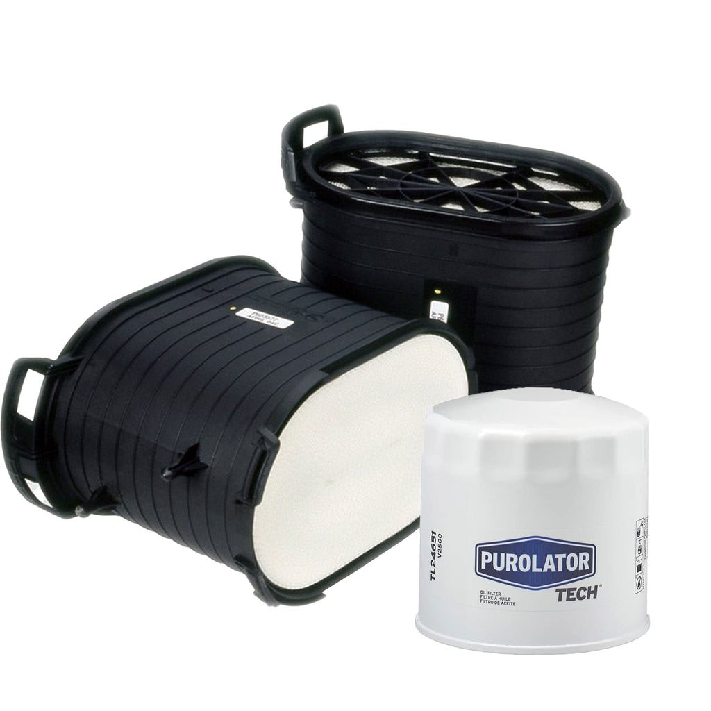 Donaldson P603577 Air Filter - (2) Purolator Oil Filters Compatible with Compatible withd 6.0L Turbo Diesel