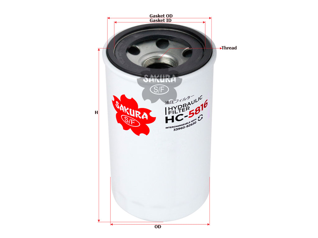 HC5816 Sakura Hydraulic Oil Filter (Replaces: KUB 3396082630)