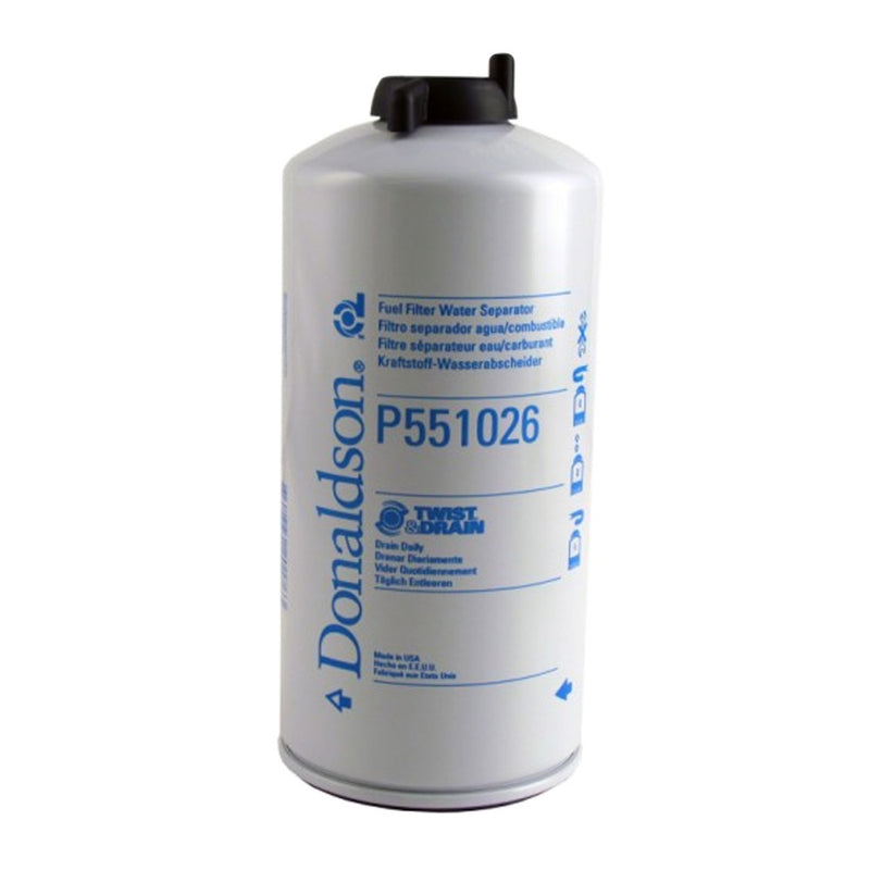 P551026 Donaldson Fuel Filter, Water Separator Spin-On Twist&Drain - Crossfilters
