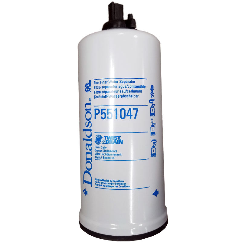 P551047 Donaldson Fuel Filter, Water Separator Spin-On Twist&Drain