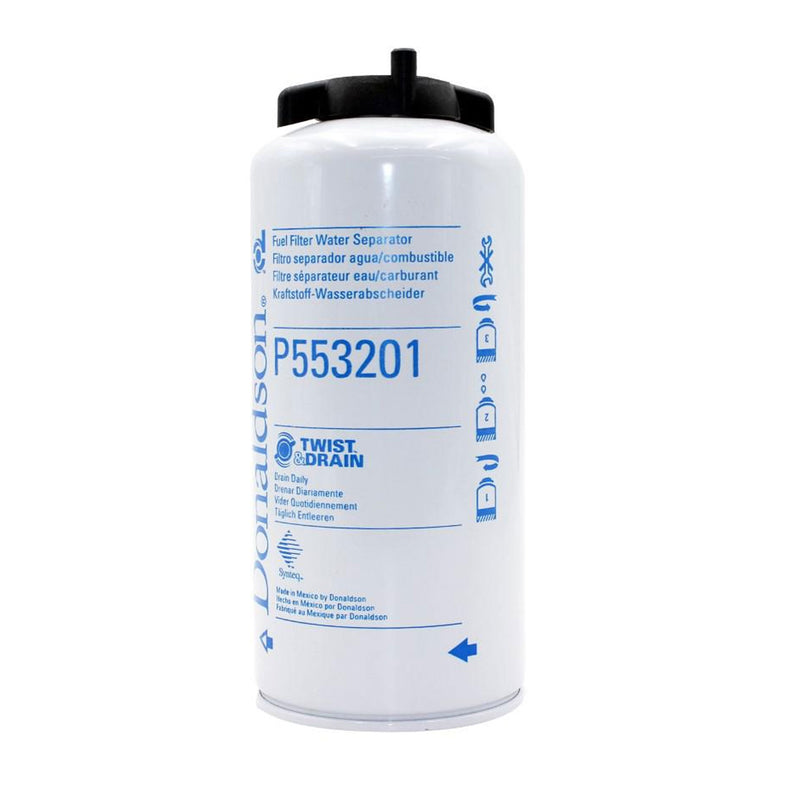 P553201 Donaldson Fuel Filter, Water Separator Spin-On Twist&Drain (Replaces 3355903, RE61554) - Crossfilters