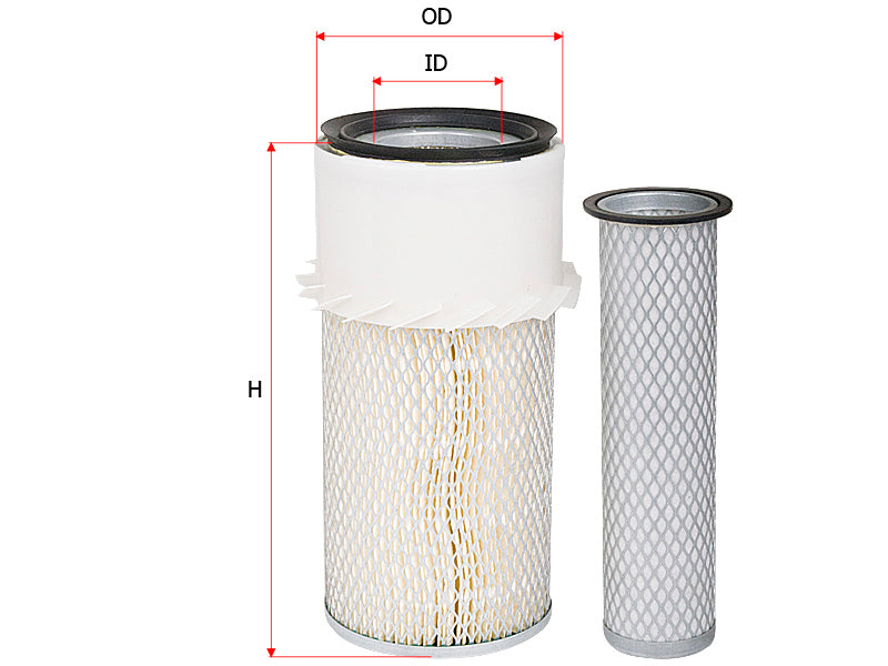 SFA1052SET Sure Filter Air Filter Set (Replacement Compatible with: KUB 1560611080, 6833543620)
