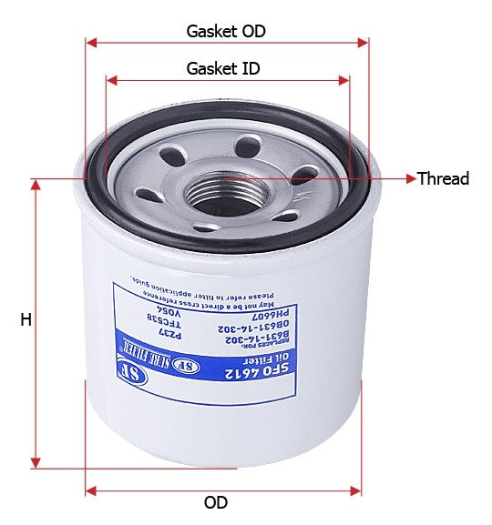 SFO4612 Sure Filter Oil Filter - Crossfilters